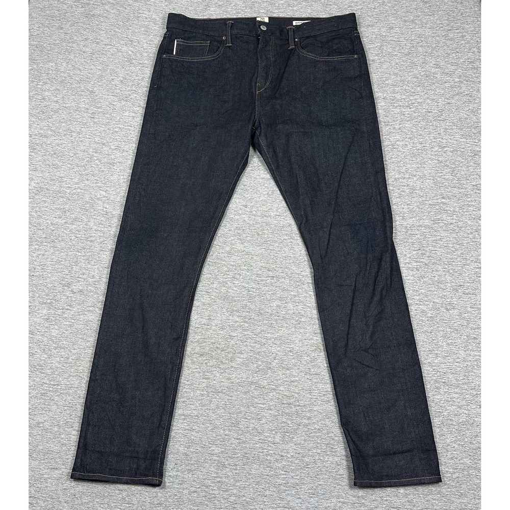 Hiroshi Kato Jeans Mens 38x34 Blue Selvedge Denim Scissors Slim Tapered Dark